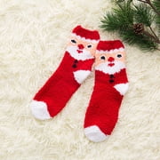 Socks 1Pair Adult Christmas Socks Women's Warm Coral Plush Middle Tube Socks Stockings Sports Socks