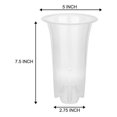 thumbnail image 3 of 5 Inch 8pcs Clear Flower Pot Planter Plastic Orchid Pot With Holes Tall Plant Pots For Home Flower, 3 of 5