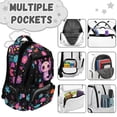 thumbnail image 7 of FKELYI 17 Inch School Bookbag for Kids Backpack Spacious Schoolbag for Elementary Student Hippie Flower Axolotl Print Casual Daypack with Multi-Pockets Travel Knapsack, 7 of 7