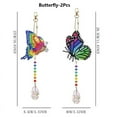 thumbnail image 3 of 2pcs DIY Artificial Diamond Painting Catcher Wind Chime, Special-shaped Artificial Diamond Painting Pendant, Animal Butterfly Love Artificial Diamond Painting Ornament, Keychain, Double-sided Pendant, 3 of 4