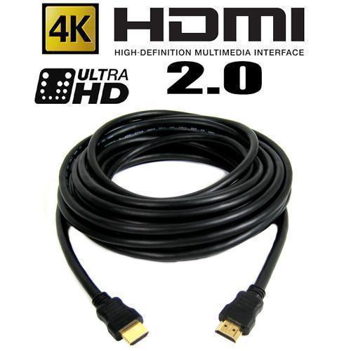 GlobalTone High Speed HDMI Cable 2.0, 4Kx2K, 4096x2160, 18Gbps, Black, 100ft