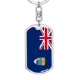 thumbnail image 5 of Saint Helena Ascension And Tristan Da Cunha Flag Swivel Keychain Dog Tag Stainless Steel or 18k Gold, 5 of 10