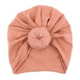 thumbnail image 4 of Oiyii Girls Soft Beanies Knotted Top Baby Beanies, Light Pink, 4 of 4