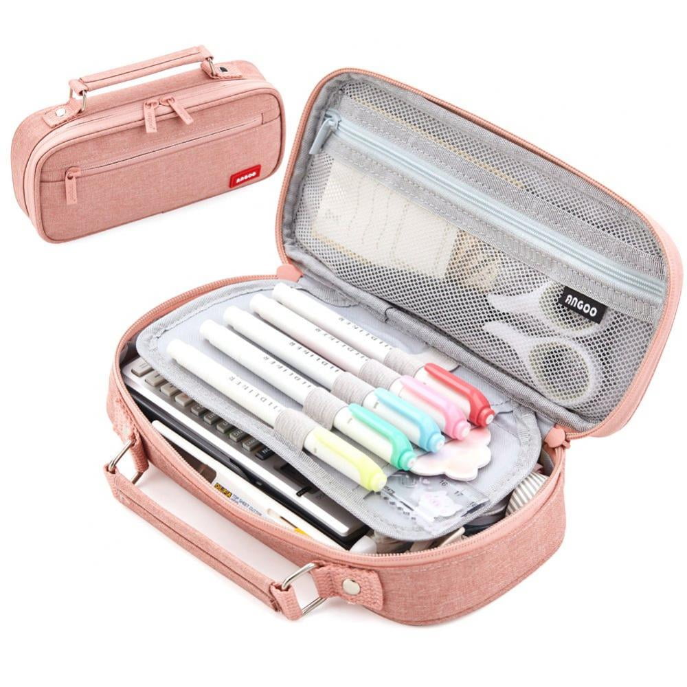 New Oxford Cloth Binder Zippered Pencil Pouch Case Holder Storage Make-up Bag 