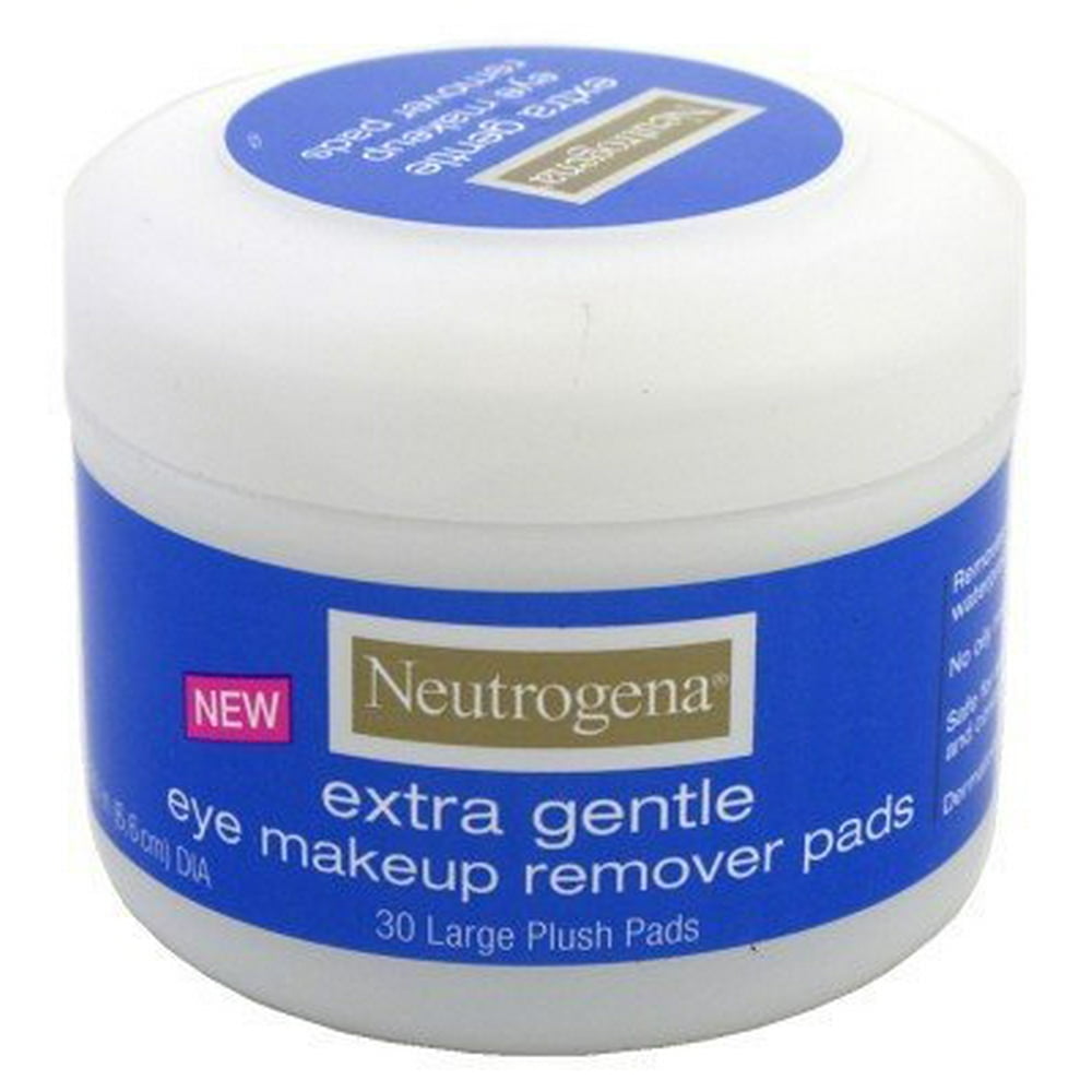 Neutrogena Extra Gentle Eye Makeup Remover Pads 30'S Jar (3 Pack