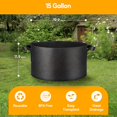 thumbnail image 2 of Macetas Grow Bags Simple Deluxe de 15 galones (5 unidades), color negro, 2 of 7