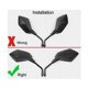thumbnail image 5 of Espejos para motocicleta con ángulo ajustable, forma de ojo de águila con cabezal esférico giratorio de 360 grados, lente de vidrio transparente universal, ajuste universal para la mayoría de los, 5 of 5