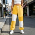 thumbnail image 5 of Lmnyox Women's Sweatpants Color Blocked High Waist Drawstring Trousers Comfy Outdoor Sports Pants with Pockets, 5 of 6