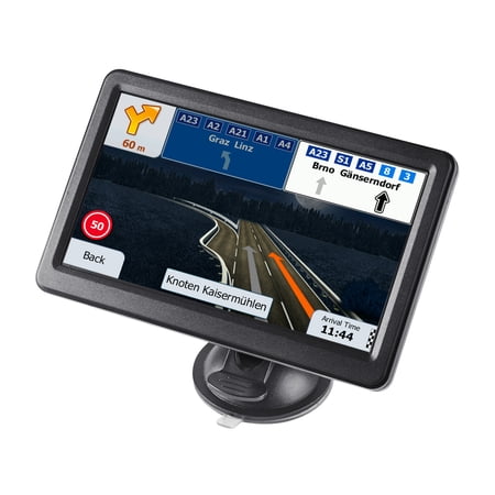 VEVOR GPS Navigator for Car, 7 inch Touch Screen 16GB GPS Navigation System with Lifetime Map Updates, Voice Turn-by-Turn Guidance,Speed and Red Light Warning, Custom Truck Routing, for Car Truck RV