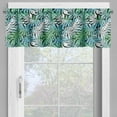 thumbnail image 2 of Ambesonne Tropical Valance Pack of 2, Nature Monstera Jungle, 54"X18", Shamrock Green Black, 2 of 5