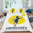thumbnail image 2 of Mercury Filmworks Conjunto de sábanas temático, trío de piezas, cómodo y amigable con la piel, diseño único, regalo de decoración para el hogar para familiares, amigos y fans,173cm *218cm, 2 of 6