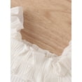 thumbnail image 5 of Bmnmsl Girls' White Sleeveless Ruffle Ribbed Tops with Solid Color Shorts, 5 of 9