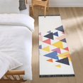thumbnail image 3 of Yayeee Runner Rug for Bedroom 2'x6' Machine Washable Hallway Non Slip Mat, White Abstract Triangles, 3 of 8