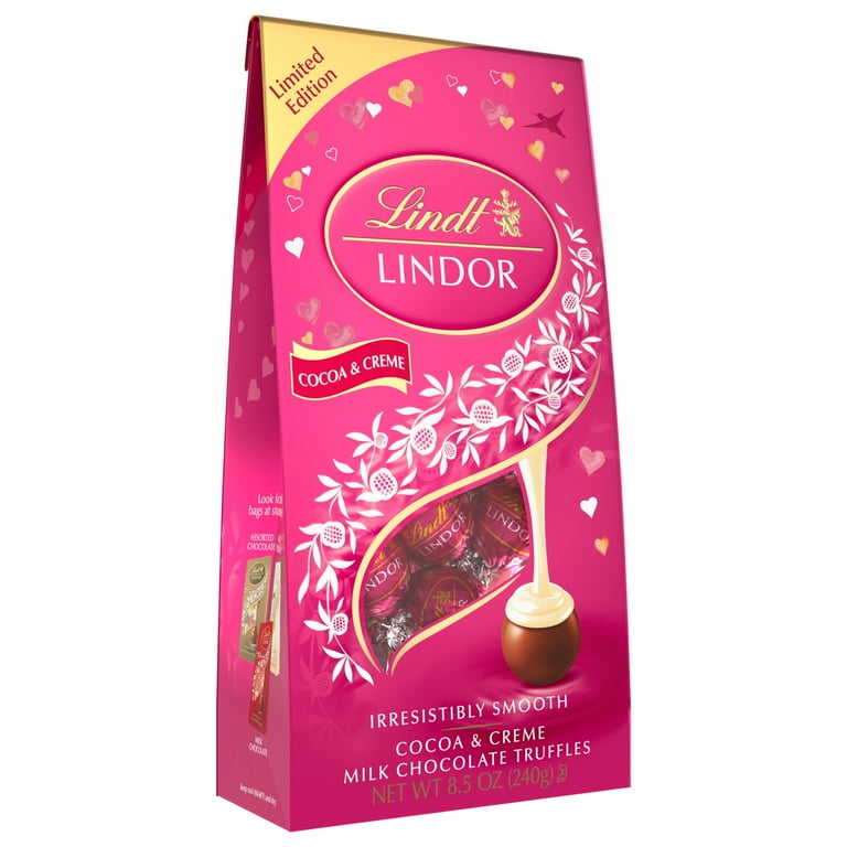 Lindt LINDOR Valentine's Day Cocoa and Creme Milk Chocolate Candy