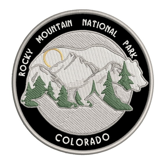 Wander Often! Rocky Mountain National Park, Colorado 3.5 Inch Iron Or Sew On Embroidered Fabric Badge Patch Seek Adventure, National Park Iconic Series