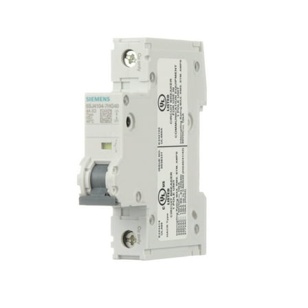 Siemens IEC Mini Circuit Breaker,4A,1P,240V 5SJ41047HG40