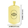 thumbnail image 2 of Stainless Steel Sacred Geometry Vesica Piscis Dog Tag Keychain Circle Ring, 2 of 2