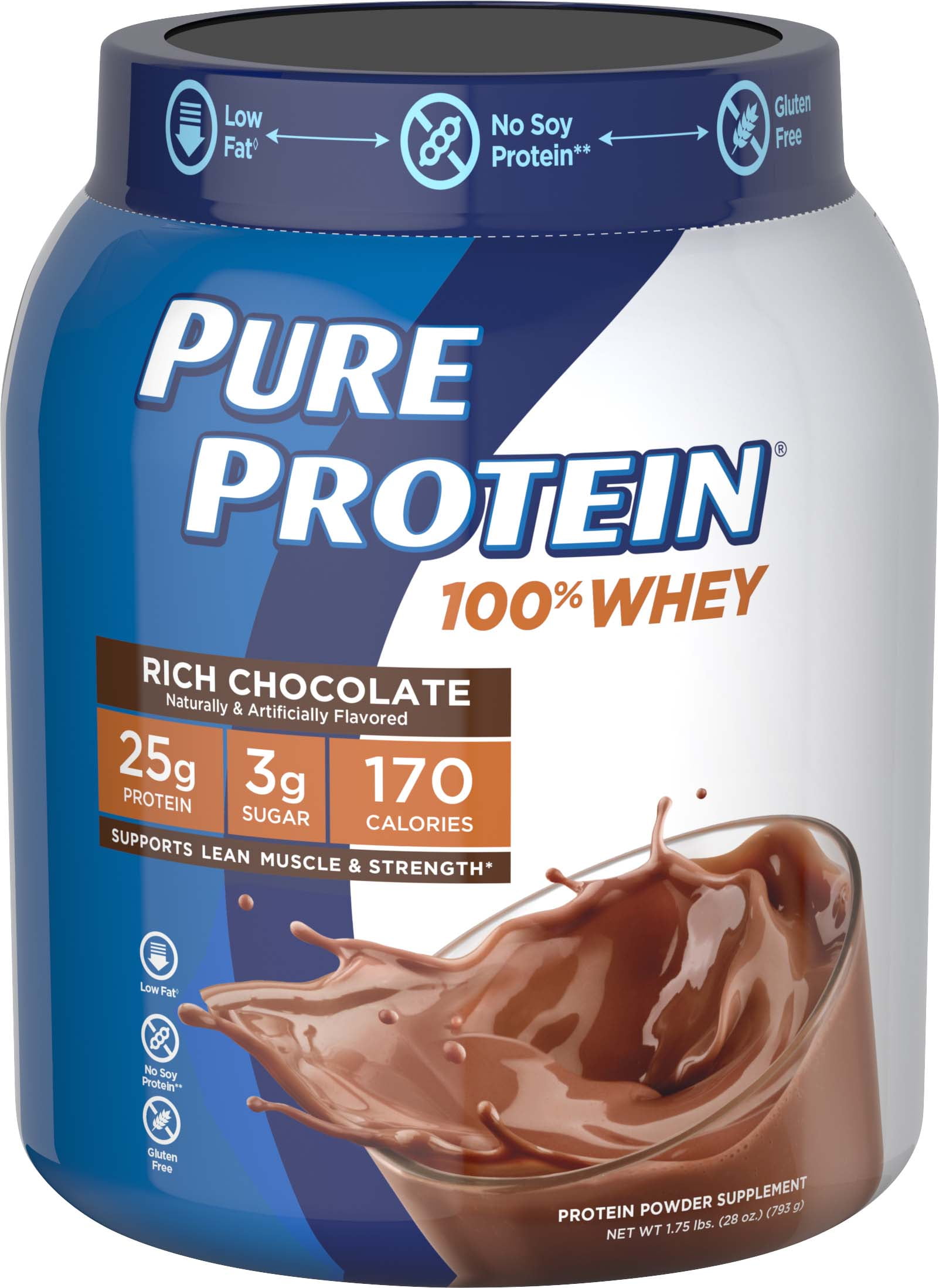 Pure Protein® 100 Whey Powder Rich Chocolate, 1.75 pounds Walmart