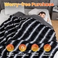 thumbnail image 4 of WOOMER Heated Blanket Full Size 77" x 84", Electric Blanket with 0.5-12 Hours Timer & 10 Heating Levels, ETL Certified, Black Grey Flowers Patterns F, 4 of 7