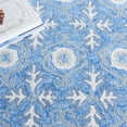thumbnail image 6 of SAFAVIEH Ebony Tegan Medallion Area Rug, Blue/Ivory, 3' x 3' Square, 6 of 10