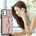 thumbnail image 5 of Case for iPhone 11, Crossbody Wristlet Case Wallet with RFID Blocking Card Slots KickStand Flip Folio PU Leather Magnetic Protective Cover Women for iPhone 11, Rosegold, 5 of 9
