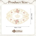 thumbnail image 2 of Uxcell 2Pcs Lace Placemats, 9.06" x 11.81" Vintage Table Doilies, Apricot, 2 of 7