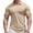 Khaki, variant on YAYUBA Polo Shirts for Men Button Down Crew Neck Big and Tall Classic Contrast Collar Shirt Quick Dry Classic Fit Relaxed Fit Golf Shirt
