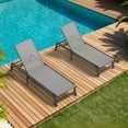 thumbnail image 4 of Sfirey Assemble-Free Outdoor Chaise Lounge Set of 2, Aluminum Patio Sun Lounger, White or  Gray, 4 of 19