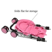 First Doll Stroller for Kids (Pink Quilted) Pink Quilted