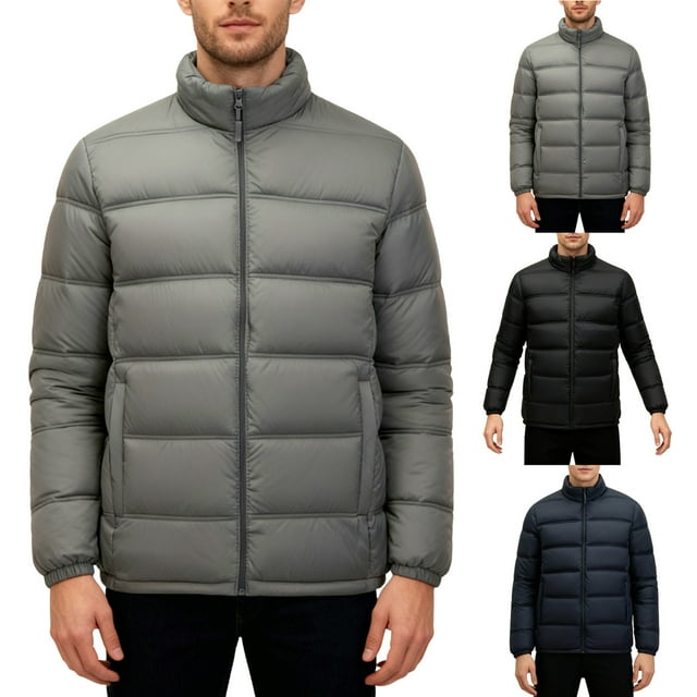 Sentmoon Veste Homme Manteau Cadeaux pour Noël Veste Homme Décontractée Sport Coupe-Vent Manches Longues Col Montant Veste Décontractée Automne et Hiver pour Activités Extérieures et Randonnée