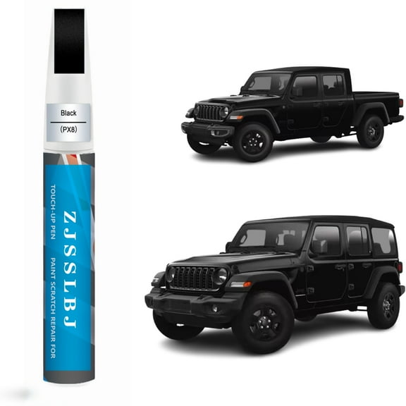 Car Touch Up Paint(Black(PX8)) for Jeep, Car Paint Scratch Repair Kit, Quick & Easy Solution to Repair, 2 in 1 Scratch Remover Pen with Color-Matched