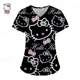 thumbnail image 3 of Uniforme de enfermera Kawaii para mujer, Tops con estampado de Hello Kitty, monos de manga corta con bolsillo, blusa médica de enfermería, 3 of 6