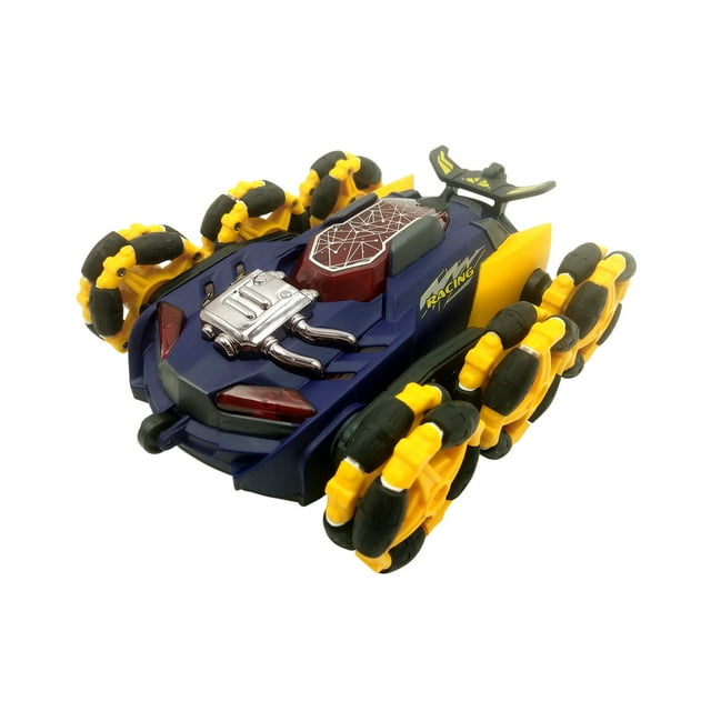 Dvkptbk Six Wheeled Stunt Remote Control Car All-round Drifting Tumbling Stunt Car With Light Spray Toy Car