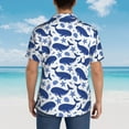 thumbnail image 6 of Xecao Whale print Hawaiian shirt - a stylish short-sleeve button-down for men, perfect for casual beach and tropical outings., 6 of 9