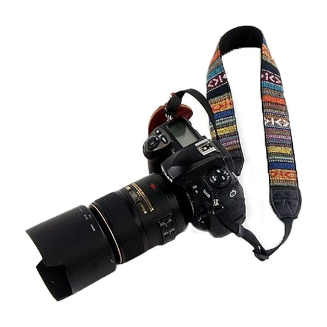 Sangle d'Appareil Photo Ethnique, Nylon, Élargi, Réglable, Motif Vintage, pour DSLR, Sans Miroir, Confortable, Durable, Élégant