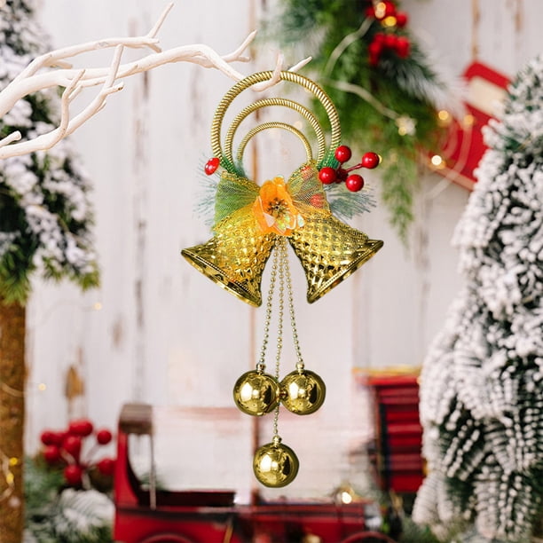 Campanas navideñas, decoración colgante para árbol de Navidad, accesorios de decoración navideña, campanas de Papá Noel, regalo navideño colgante