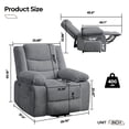 thumbnail image 5 of Bestier Massage Recliners for Elderly, Power Lift Recliner Chair with Heat and Vibration for Living Room,Grey, 5 of 11