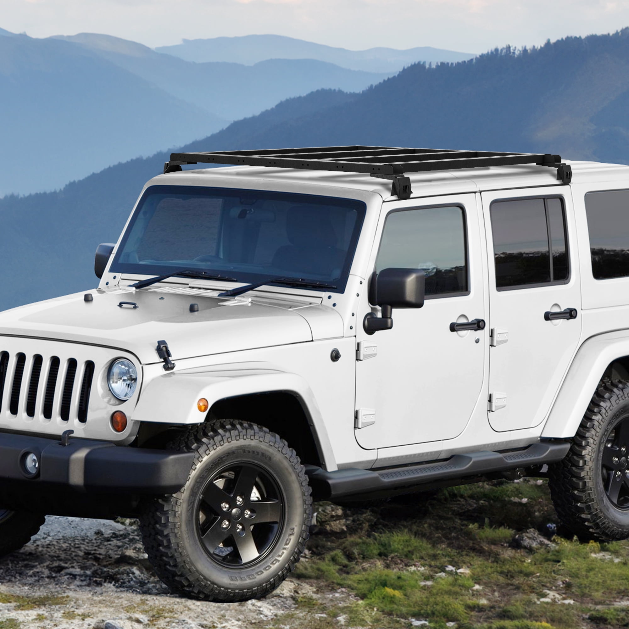 POFENZE Roof Racks for Jeep Wrangler JK JL JT Gladiator 2007-2023 Cargo Basket Rack for Jeep Wrangler Accessories