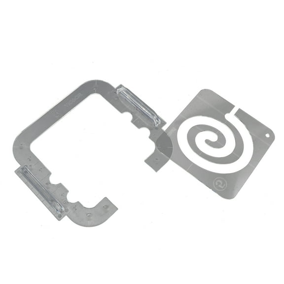 HINTRMENT Quilting Ruler Transparent 2Set 8.45x7.47x0.90in Acrylic Plastic Frame