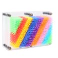 thumbnail image 1 of Pin Sculpture Board, Pin Art Toy, Portable Fun Colorful Plastic Pins for Office Home Black,White, 1 of 7