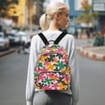 thumbnail image 7 of FORMRS Mini Backpack Purse for Women Travel Daypack Casual Shoulder Bag, Pink Floral Blooms, 7 of 7