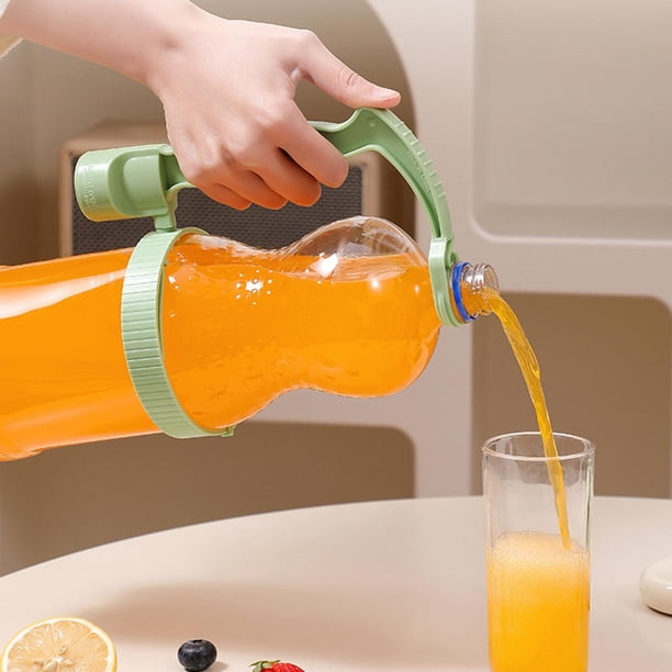 Mango de bebidas, barra de agarre de botella de bebida, manija de sujeción de cola, utensilios para beber, agarre de portador de botellas de agua, verde