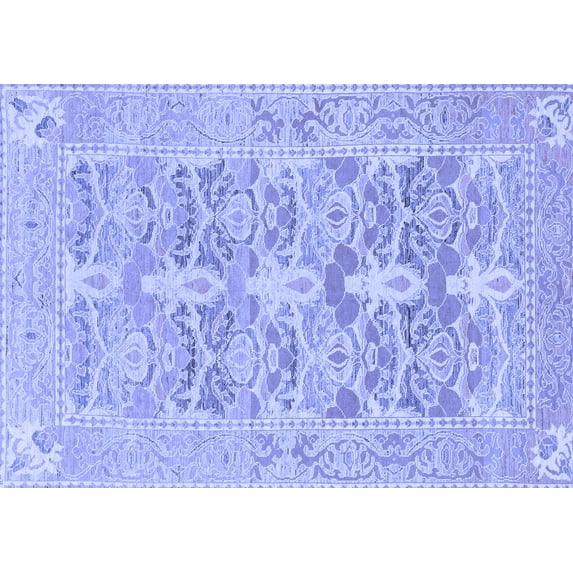 Ahgly Company Indoor Rectangle Oriental Blue Traditional Area Rugs, 7' x 10'