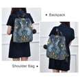 thumbnail image 4 of FORMRS Women's Travel Backpack Purse Anti-Theft Hidden Pockets Casual Shoulder Bag, Yellow Forest Pattern, 4 of 7