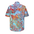 thumbnail image 5 of RKSTN Mens Shirts Short Sleeve Home Vintage Unpositioned Printing Casual Button Have Pockets Linen Solid Shirt Tops Blouse Hawaiian Shirts for Men, 5 of 5