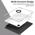 thumbnail image 5 of XUDUO Case for iPad Air 11-inch M2 (2024), iPad Air 5th/4th Generation (2022/2020) 10.9 Inch with Pencil Holder, 360 Degree Rotating Stand, Black, 5 of 6