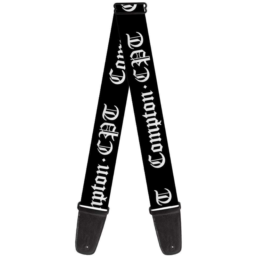Buckle-Down Guitar Strap, Compton CPT Black White, 2 Inches Wide