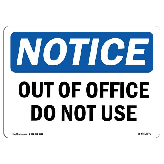 OSHA Notice Sign - Out Of Service Do Not Use | Decal | Protect Your Business, Construction Site, Warehouse & Shop Area |  Made in the USA