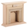 thumbnail image 3 of KAKOWELY Meubles de Maison de Poupée Cheminée Mini Modèle de Cheminée Décoration de Cheminée Non Peinte,4.02x"X3.46"X1.22 Pouces, 3 of 5