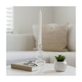 thumbnail image 2 of Glass Taper Candle Holder - Clear Candlestick with Modern Decorative Design - Elegant Home, Office, and Bedroom Decor - 11" Clear, 2 of 10